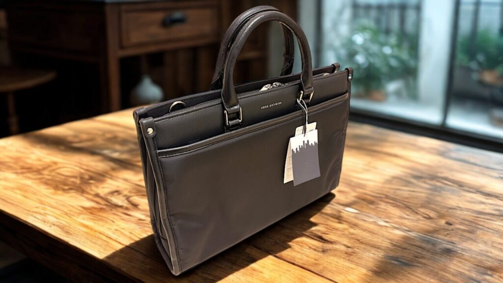 ビジネスバッグ選びに悩んでいる方へ。ナノユニバースの「マルチ モバイル ブリーフケース」を実際に使って感じた、見た目・機能・収納力のリアルな使用感をレビューしています。